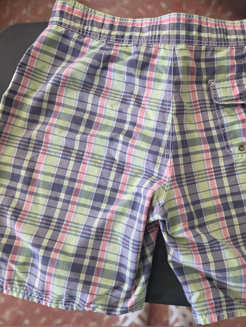 Vineyard Vines Men’s Size 32 Madras Plaid Swim Trunks Board Shorts